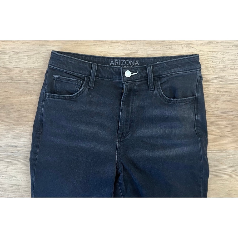 Arizona High Rise Boot‎ Cut Black Jeans Junior Size 11 - Picture 2 of 5